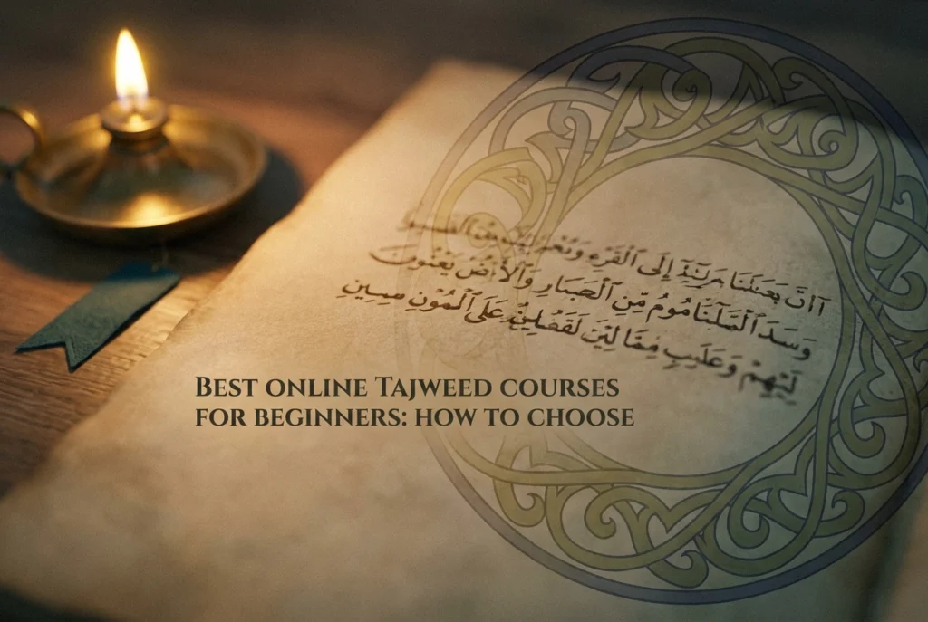 Professional header image for comparison analysis: Best Online Tajweed Courses for Beginners: How to Choose